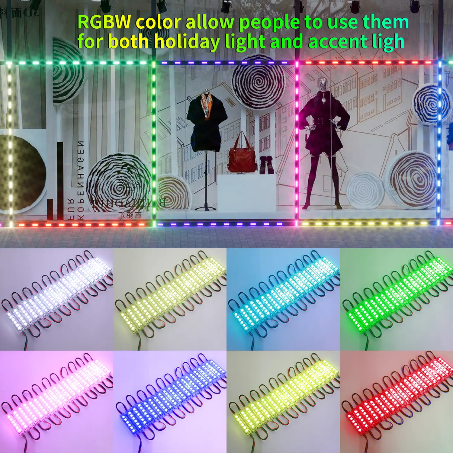 Outdoor Waterproof 6 Lights UCS2903 RGB Smart LED Module Light Window Lights